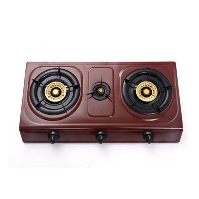 Jx-7003B 2018 Years On New Products Double Burner Iron Sheet Gas Stove Cast Iron Burner